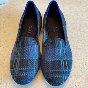 Women’s Navy Plaid Loafers